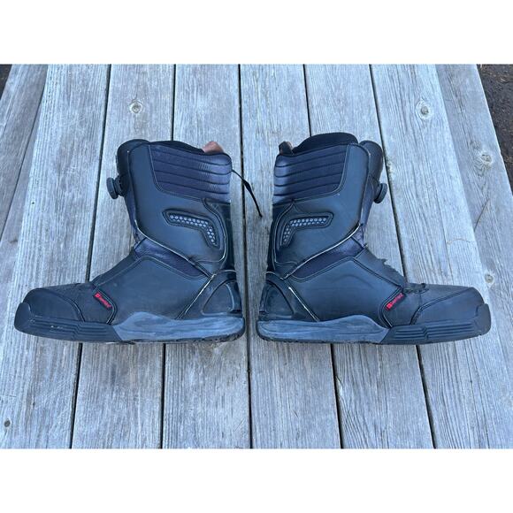 DC Travis Rice double Boa Snowboard Boots 2018 mens 13 black winter snow READ! main image 5
